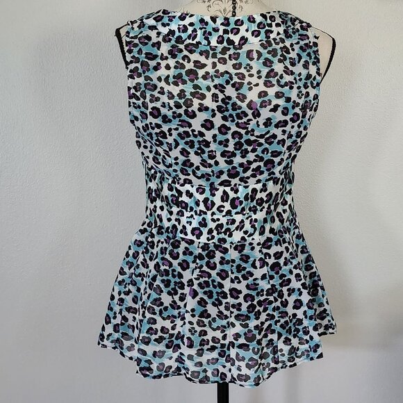 NICOLE MILLER ANIMAL PRINT TOP - Picture 2 of 3